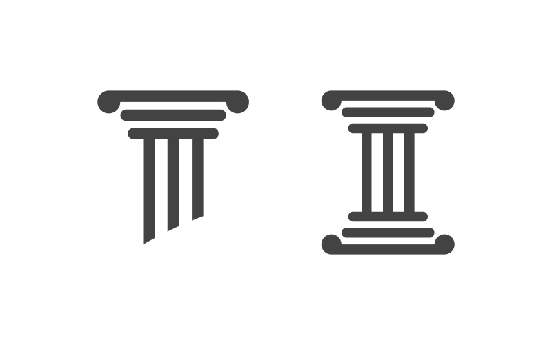 Column justice law Icon Vector illustration design v.17 Logo Template