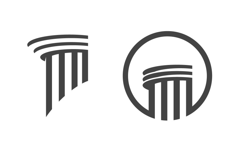 Column justice law Icon Vector illustration design v.18 Logo Template