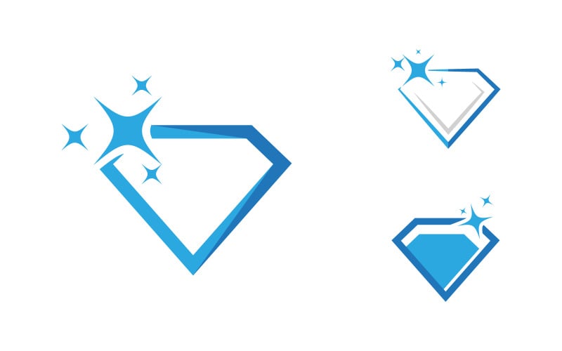 Diamond icon logo design illustration design template v.1 Logo Template