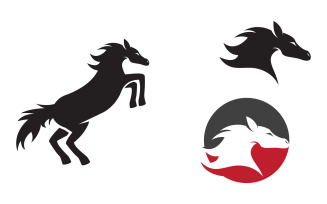 Head Horse strong Logo icon design Template v.1