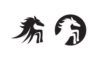 Head Horse strong Logo icon design Template v.3