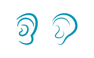 Hearing Healthy illustration Template vector icon v.1