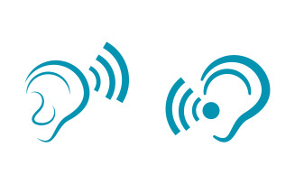 Hearing Healthy illustration Template vector icon v.3