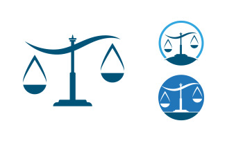 Justice law Icon logo Vector illustration design template v.5