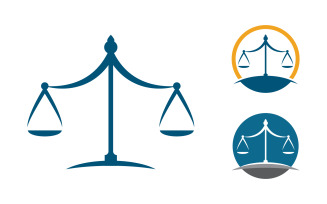 Justice law Icon logo Vector illustration design template v.7