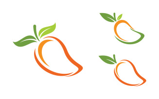 Mango fresh fruit logo design Vector icon Template v.5
