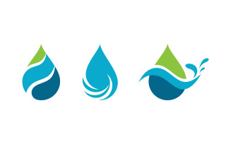 Water drop Plumbing Logo Template vector illustration v.96