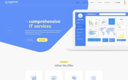 Maxicode - IT Company Multipage Creative HTML Website Template