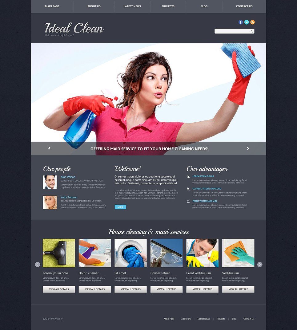 Cleaning Responsive Joomla Template New Screenshots BIG