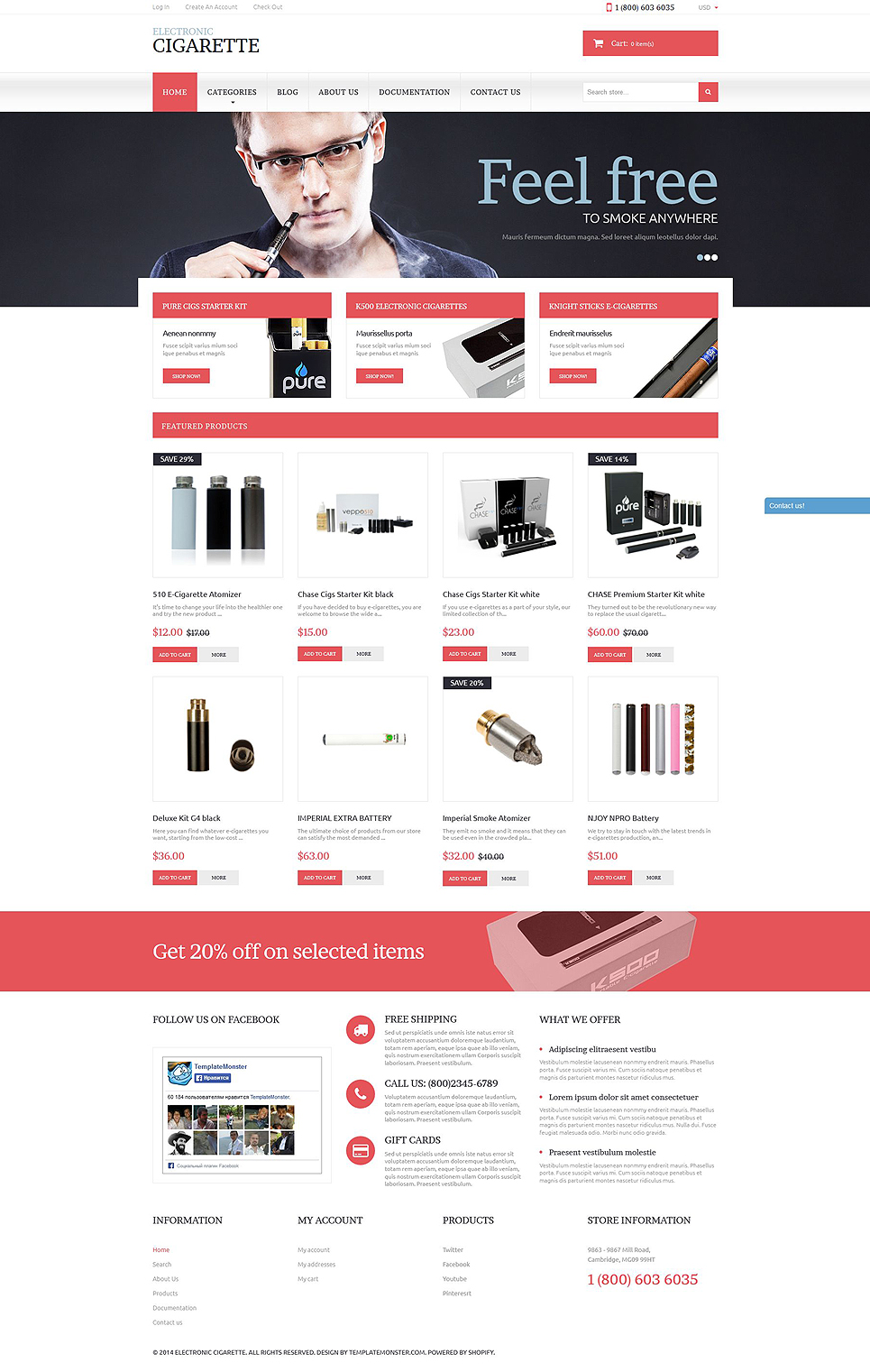 Electronic Cigarettes Shopify Theme New Screenshots BIG