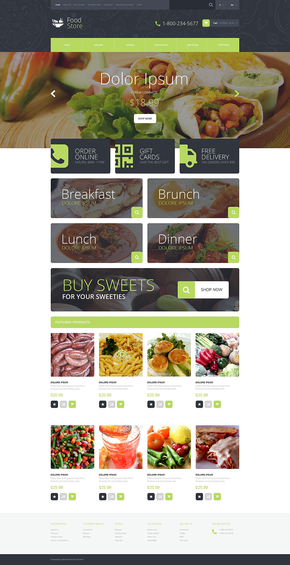 Food Shop OpenCart Template New Screenshots BIG