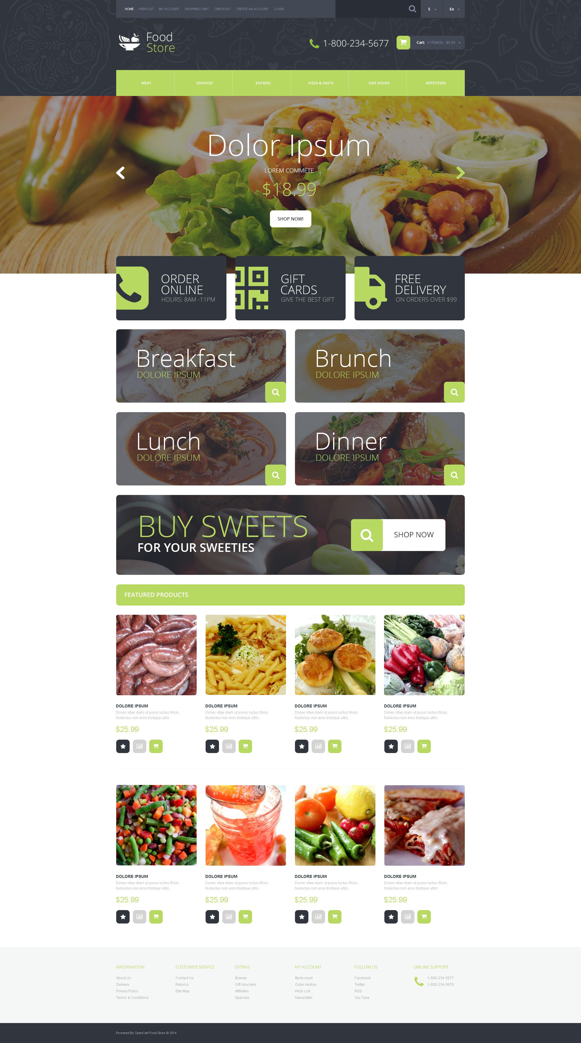 Food Shop Template OpenCart №51775 - screenshot