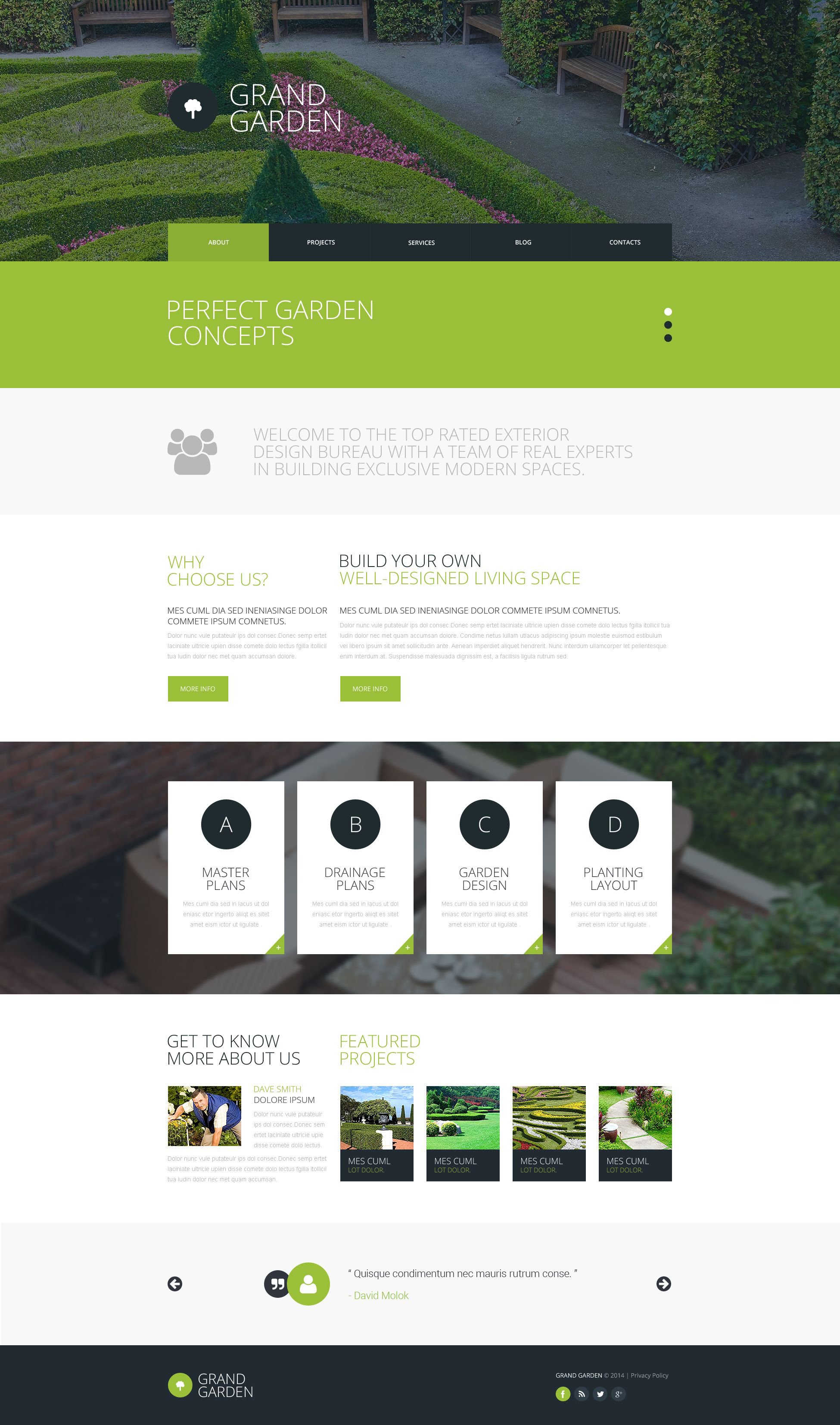 Garden Design Responsive Website Template 51784