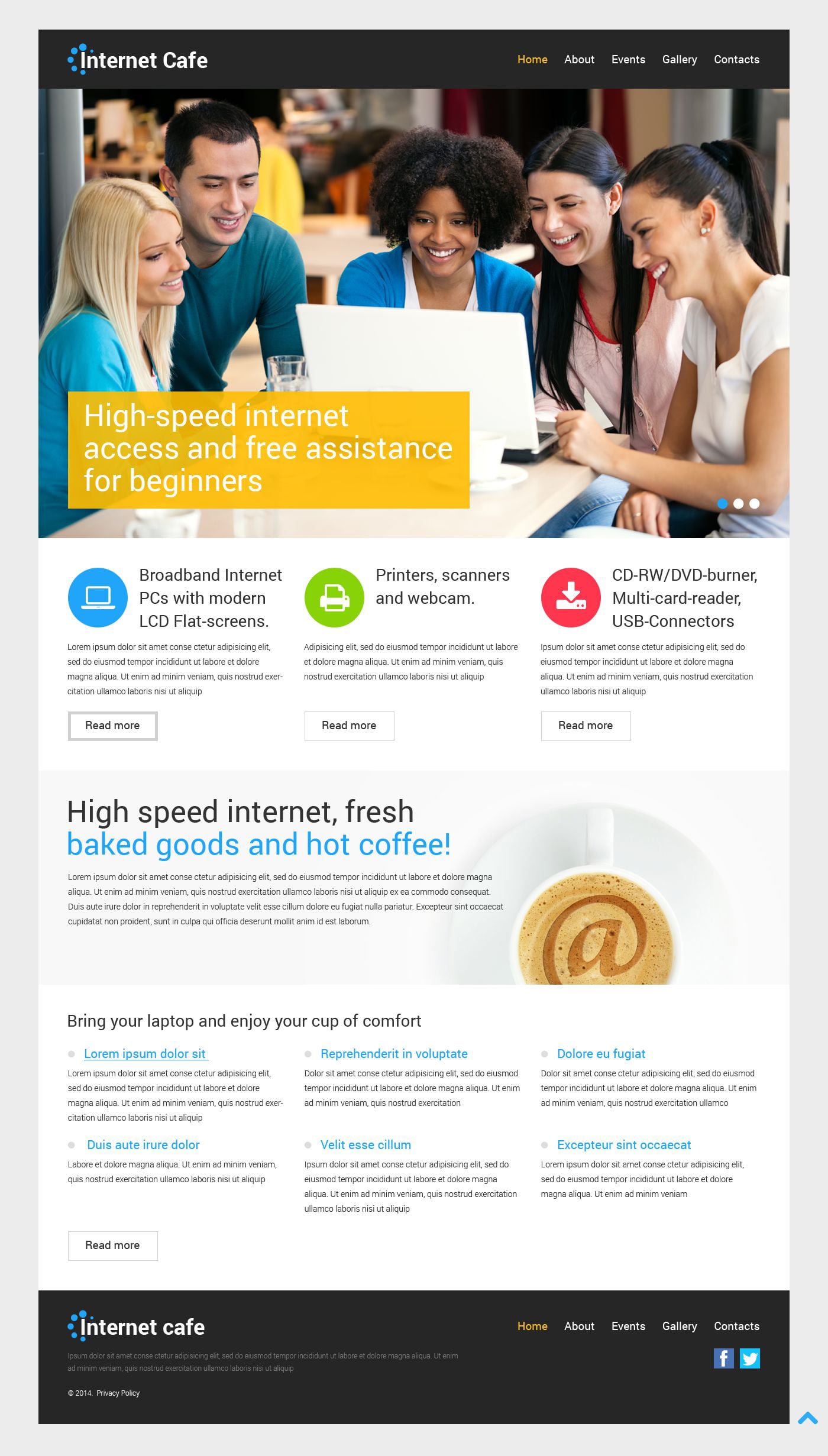 Internet Cafe Responsive WordPress Theme