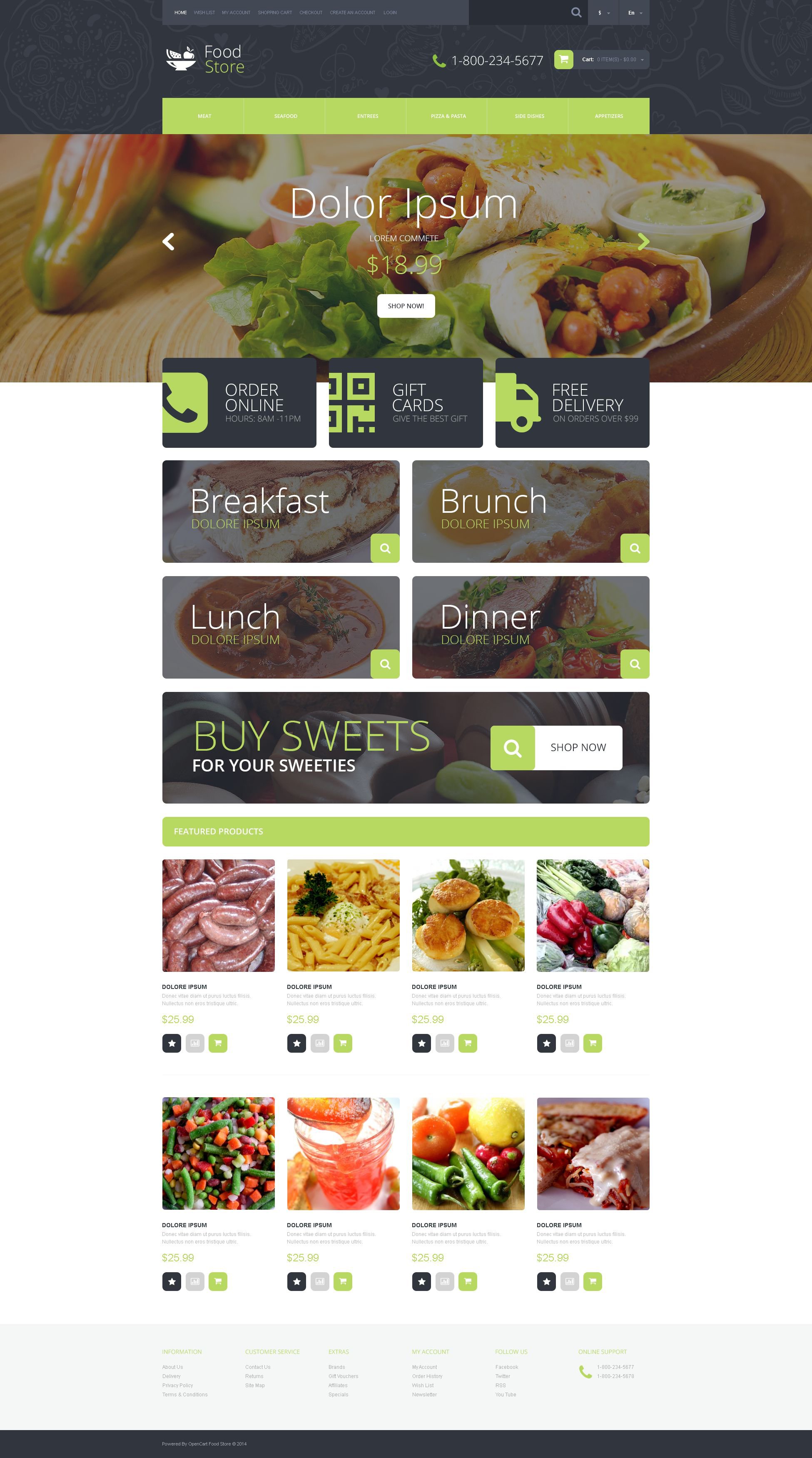 "Magasin d'alimentation" thème OpenCart adaptatif #51775 - screenshot