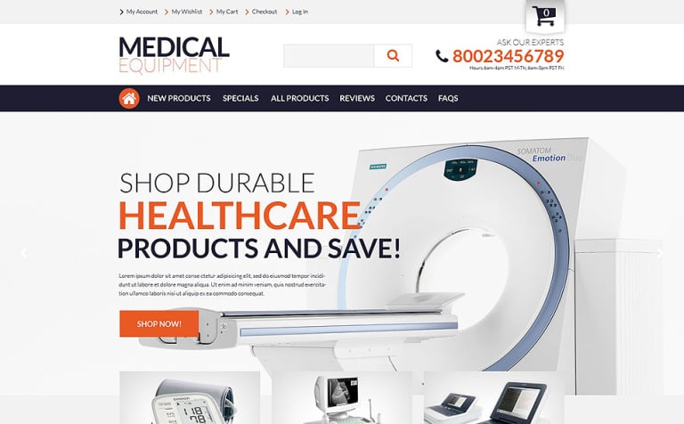 Medical Supplies ZenCart Template Big Screenshot Medical Supplies ZenCart Template New Screenshots BIG