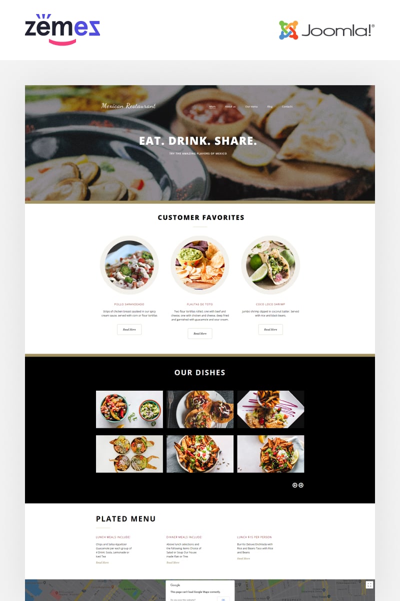 "Mexican Restaurant" thème Joomla adaptatif #51744