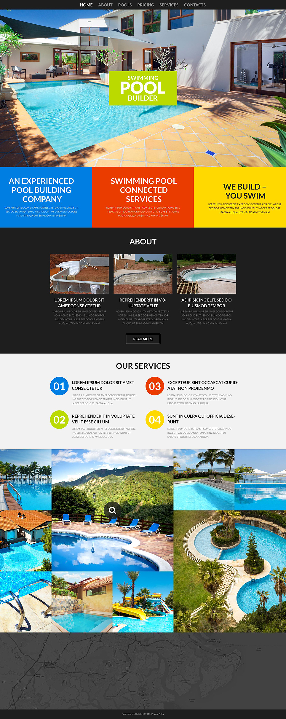 Pool Cleaning Responsive Website Template New Screenshots BIG