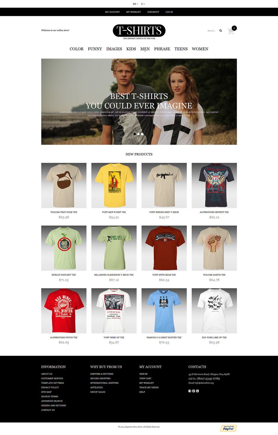 T-shirt Shop Responsive Magento Theme New Screenshots BIG