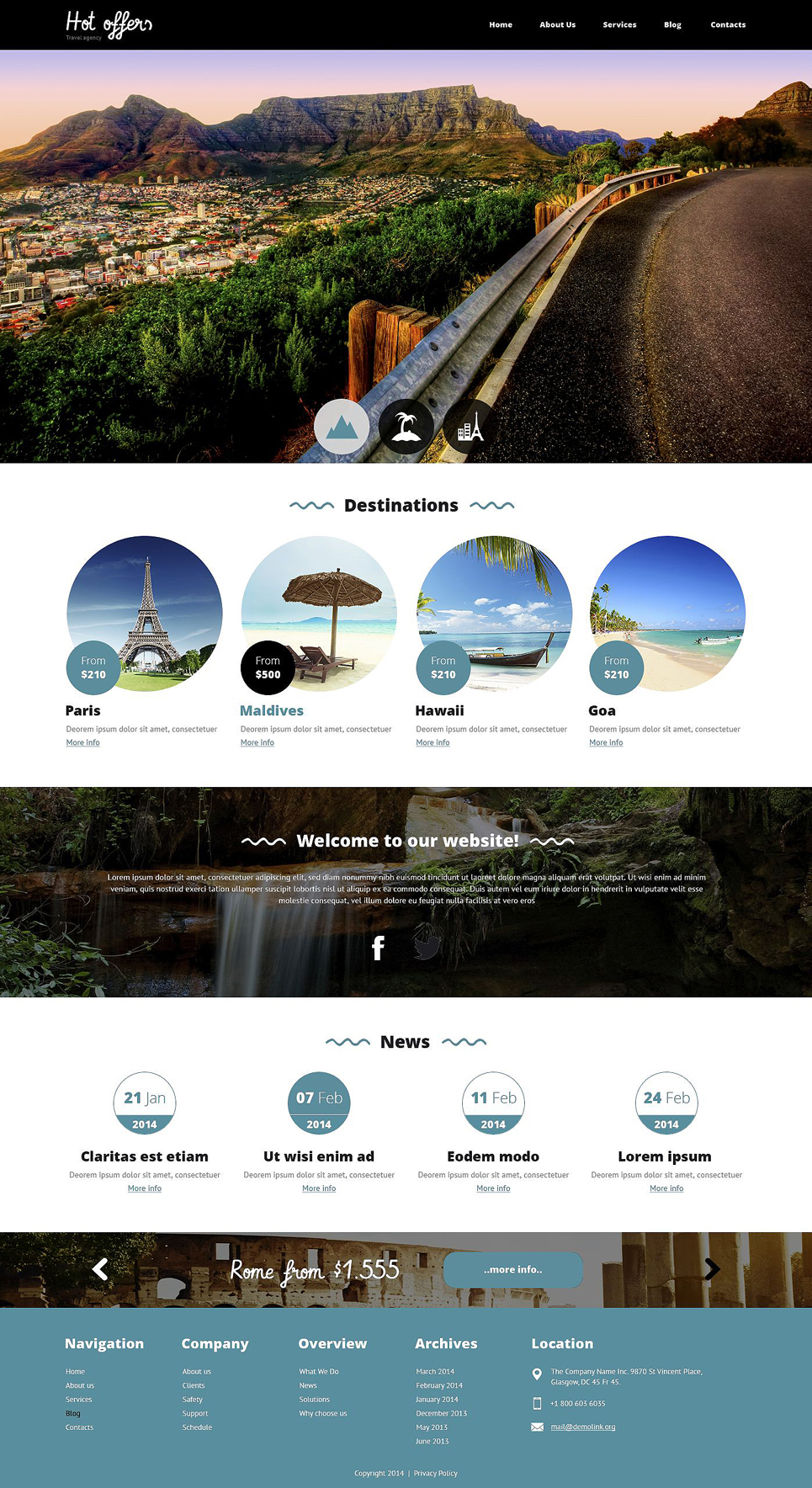 Travel Agency Responsive Drupal Template New Screenshots BIG