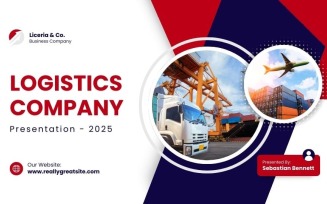 Blue Red Modern Global Logistics Presentation PowerPoint template