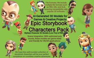Epic Storybook Characters Pack 3D Model