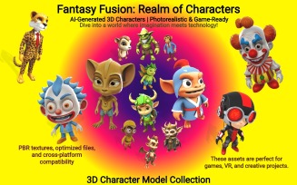 Fantasy Fusion: Realm of Characters 3D Model
