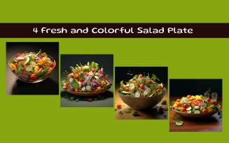 Fresh and Colorful Salad Plate