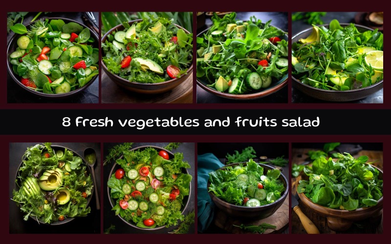 Fresh vegetables and fruits salad Background
