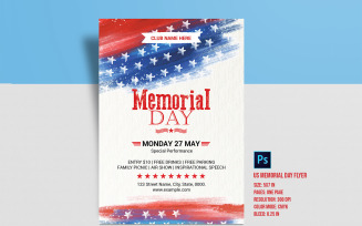 Printable Us Memorial Day Event Flyer Template