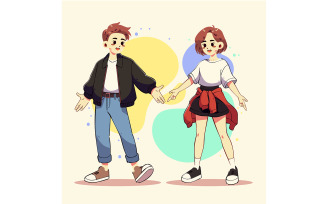 Stylish Young Characters Graphic