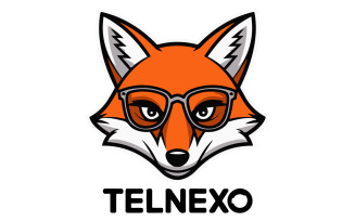 An illustration of a fox head