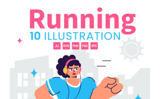 10 Jogging and Running Illustration