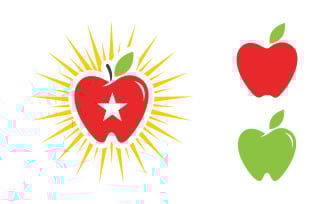Apple fresh logo vector design icon illustration v.12