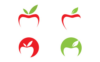 Apple fresh logo vector design icon illustration v.13
