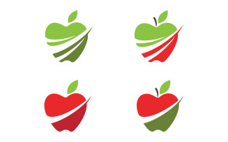 Apple fresh logo vector design icon illustration v.8