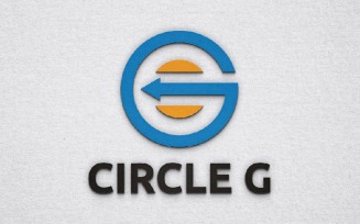 Circle G Letter Arrow Direction Company Business Logo Template