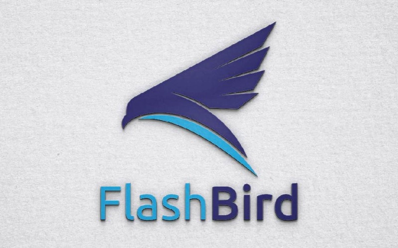 Eagle Flash Bird Animal Flaying Wings Freedom Silhouette Logo Template