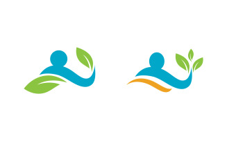 Healthy life Human character logo sign illustration v.251