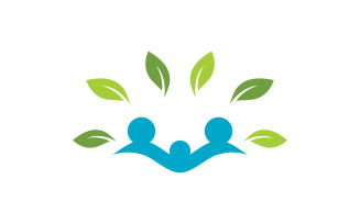 Healthy life Human character logo sign illustration v.252