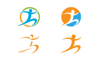 Healthy life Human character logo sign illustration v.253