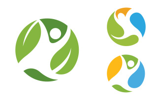 Healthy life Human character logo sign illustration v.255