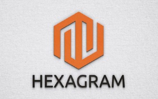 Hexagram Hexagon Creative Business Abstract Line Logo Template