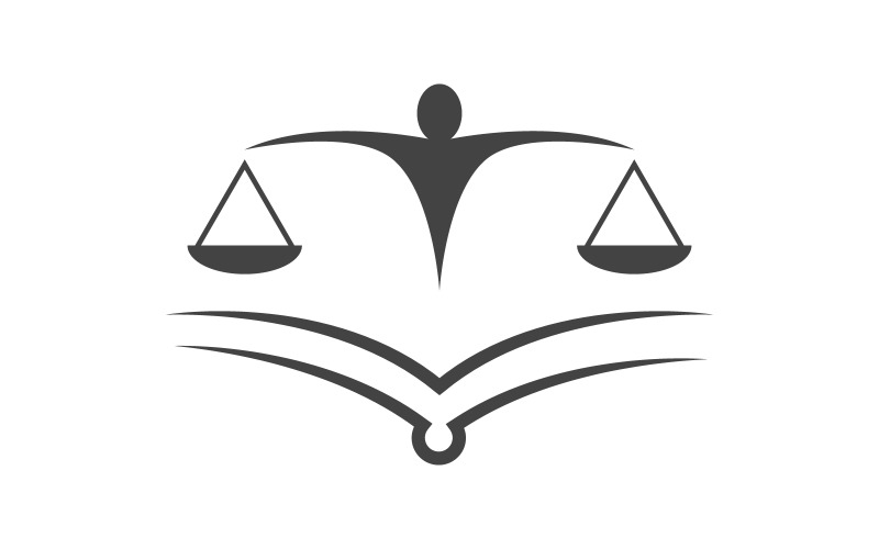 Justice law Icon logo Vector illustration design template v.15 Logo Template