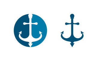 Anchor wave icon Element Logo design Template vector v.1