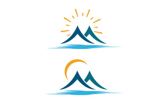 Mountain icon Logo illustration design Template v.1