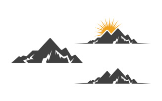 Mountain icon Logo illustration design Template v.7