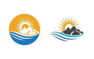 Mountain icon Logo illustration design Template v.8