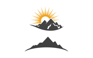 Mountain icon Logo illustration design Template v.9