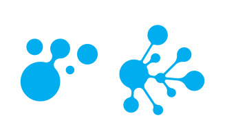 Science Meta Ball icon Logo vector design template v.3